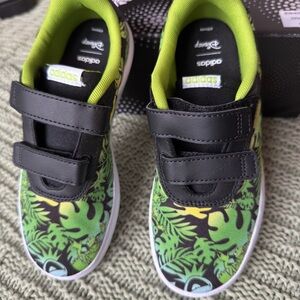 Adidas Kids Sneakers - Black and Green Jungle Print